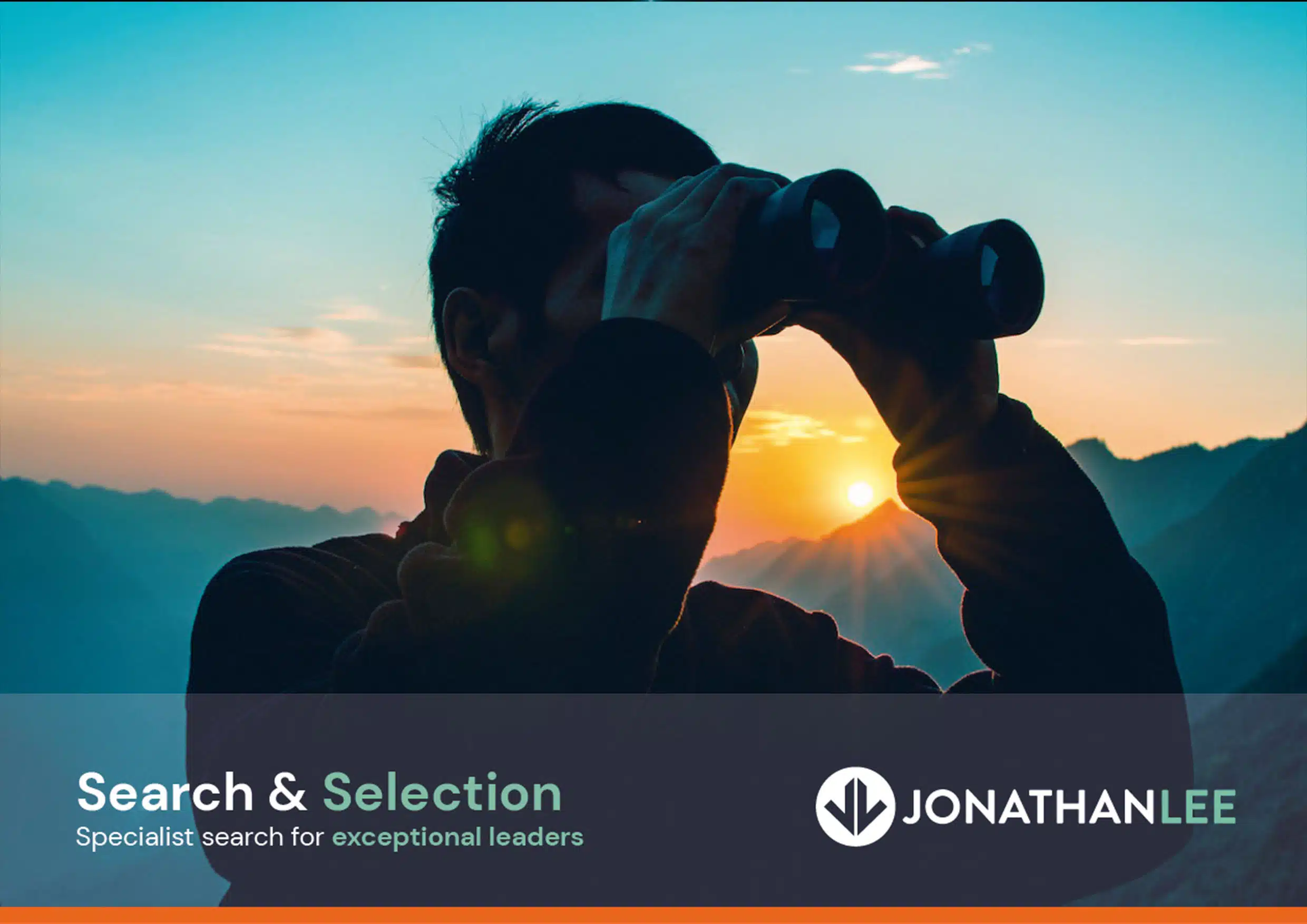 Jonathan Lee Search & Selection brochure with dark green background