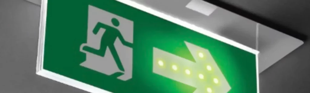 Image of an arrow and man running