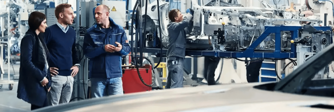 thyssenkrupp 2 thyssenkrupp employees in factory