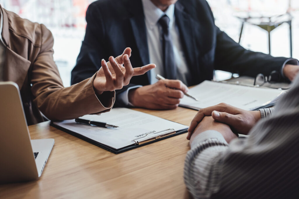 Executives in a board room