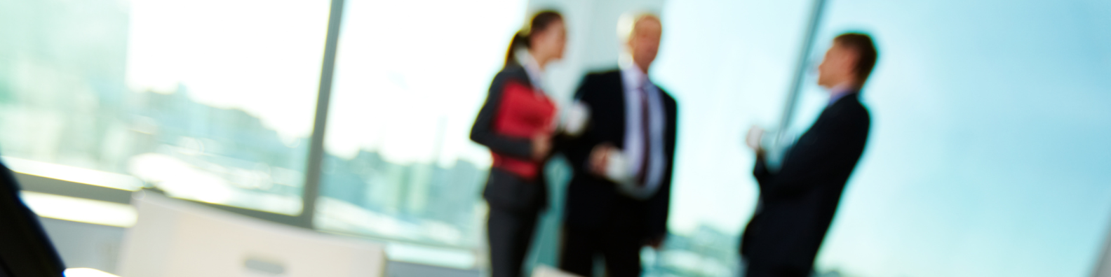 blurred images of executives