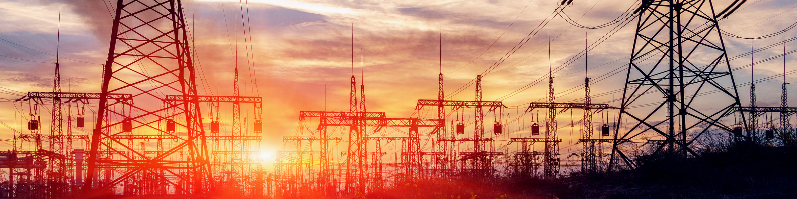 substation at sunset