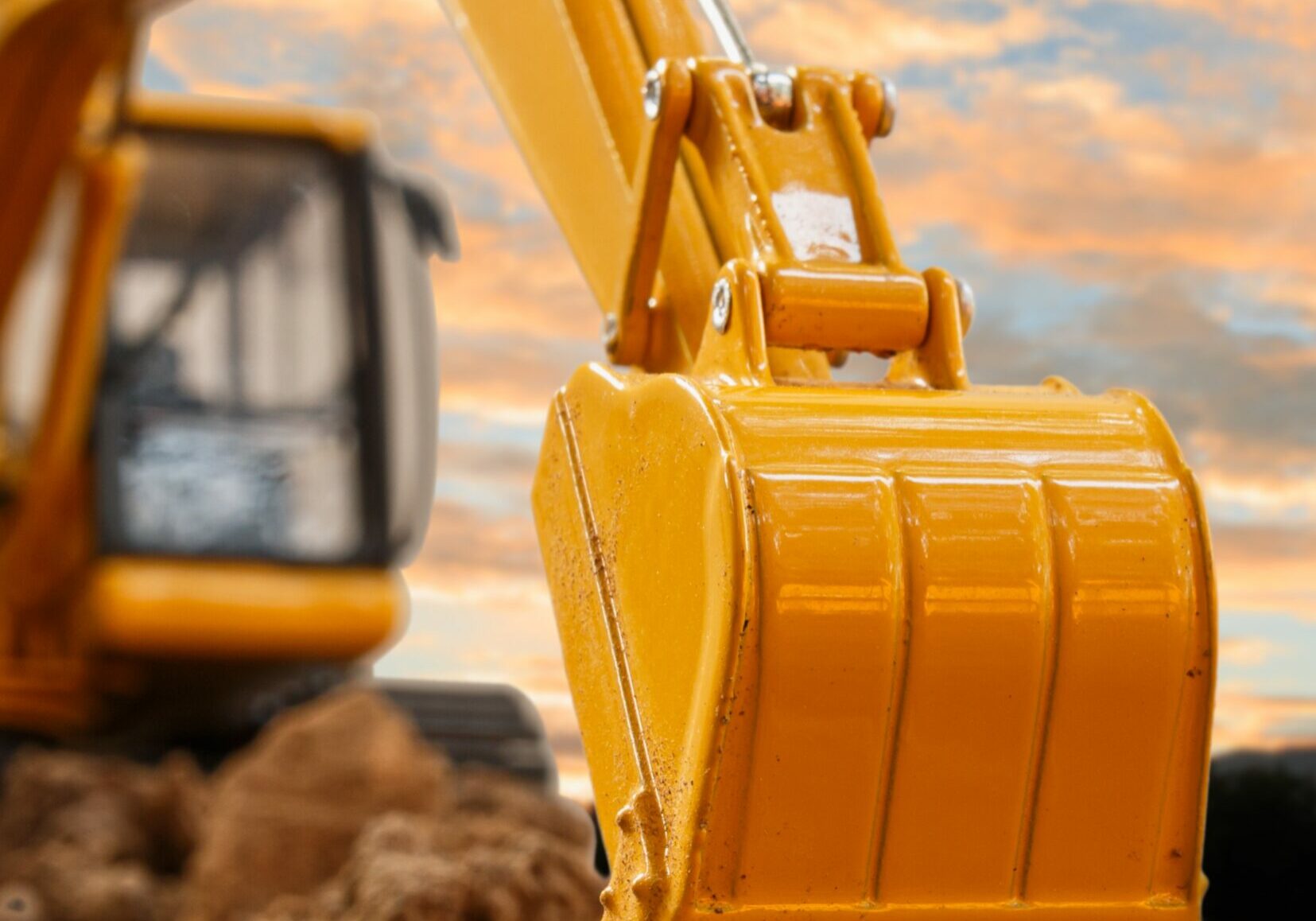 Digger at sunset