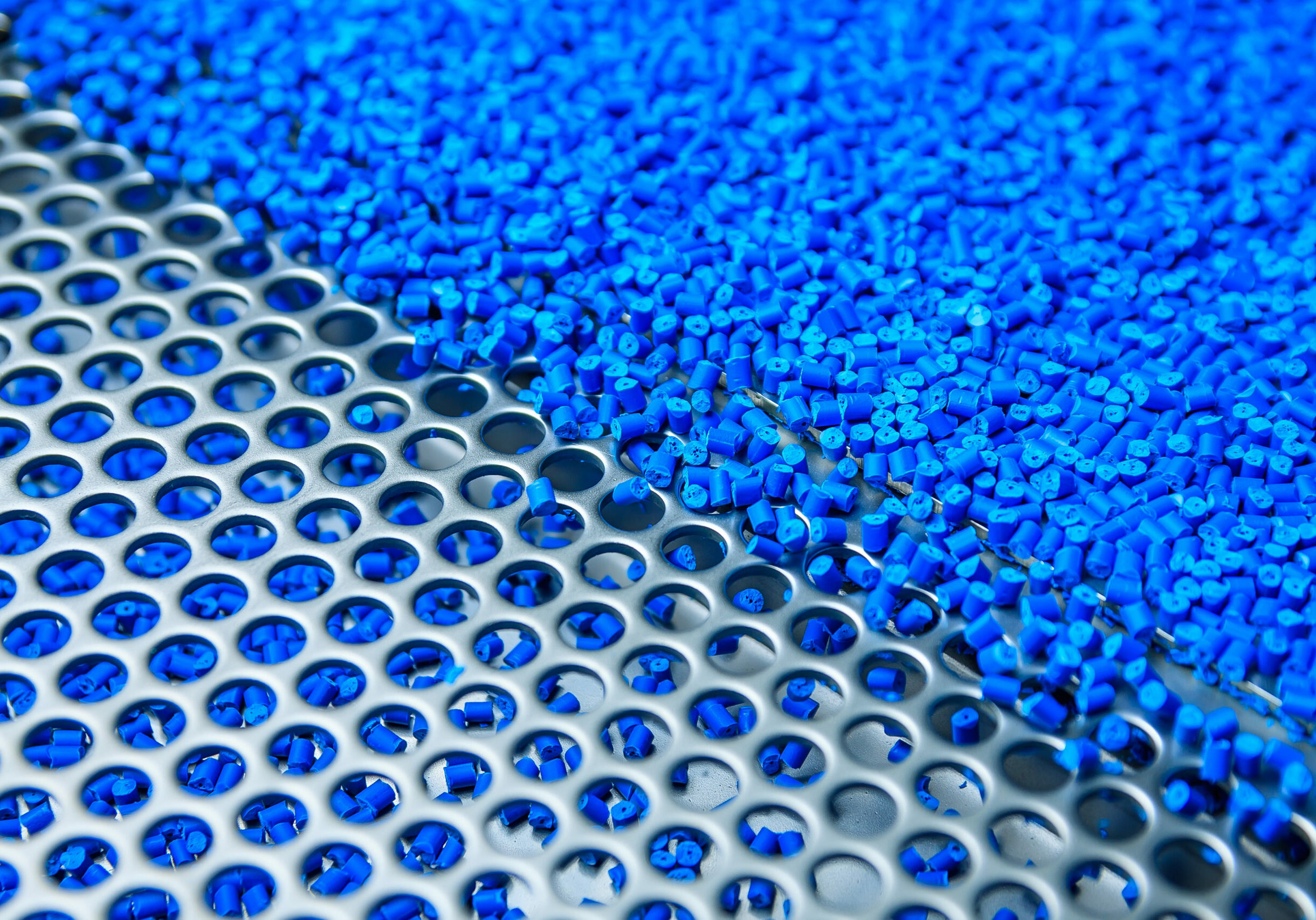 Image of small blue plastic components