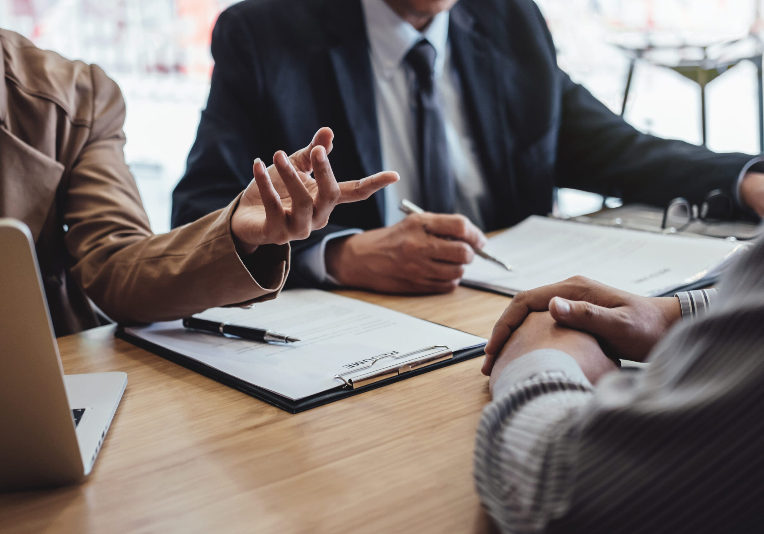 Executives in a board room